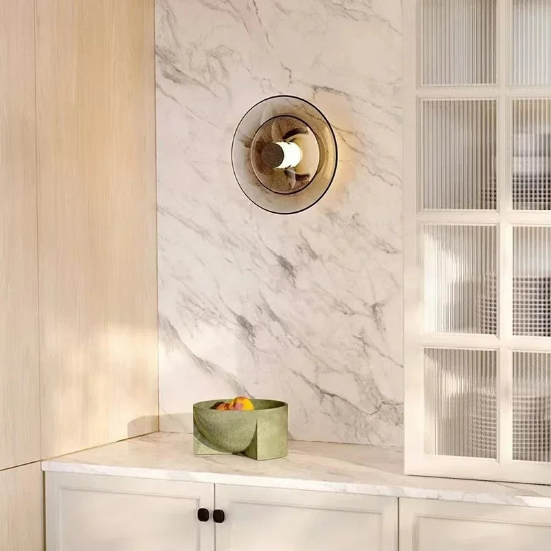 Modern glass wall light for elegant interior décor