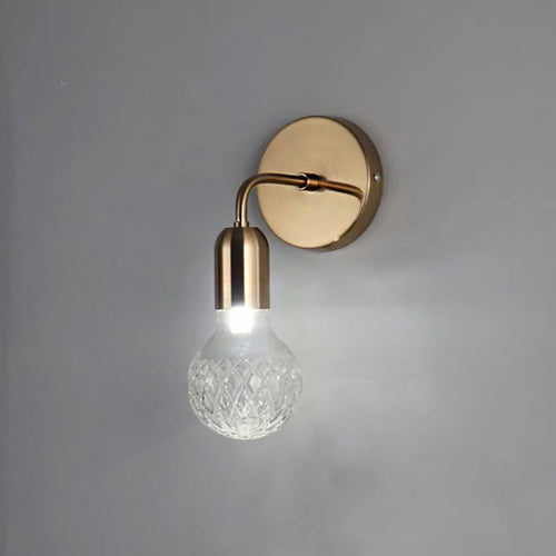 Modern decorative glass LED wall light for indoor use - vue 2 sur 10