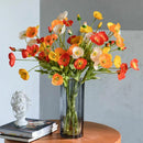 Artificial poppy flower bouquet for home, garden, and party decoration