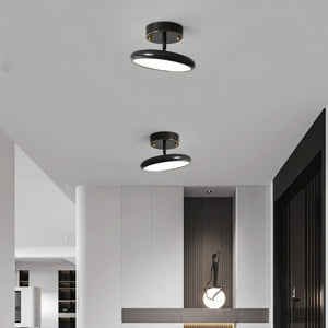 Modern black copper round ceiling light for indoor use