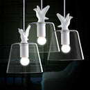 Modern decorative glass chandelier duck bird style