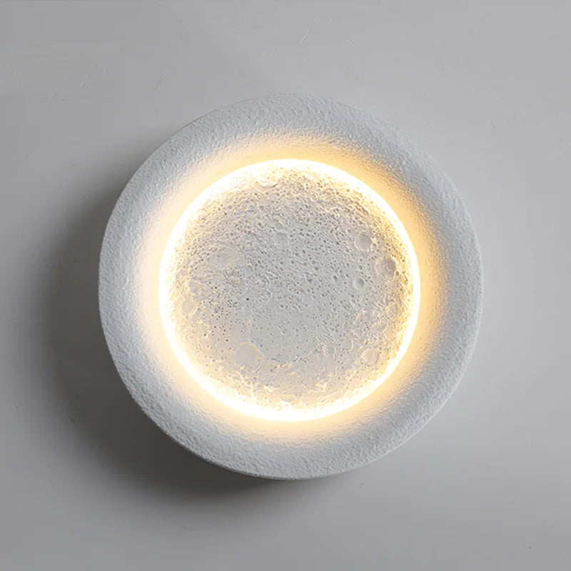 Creative starry full moon gypsum wall light with LED