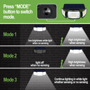 Outdoor solar lights with motion sensor and wide illumination