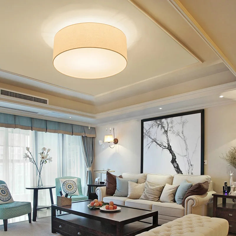 Simple nordic fabric ceiling light