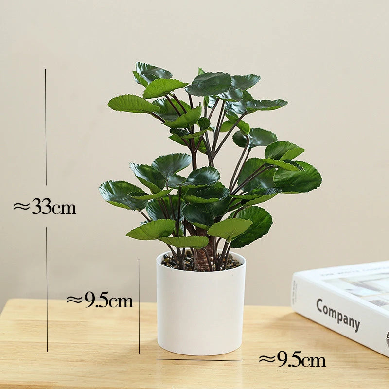 Artificial potted bamboo and monstera plant for home and office decor