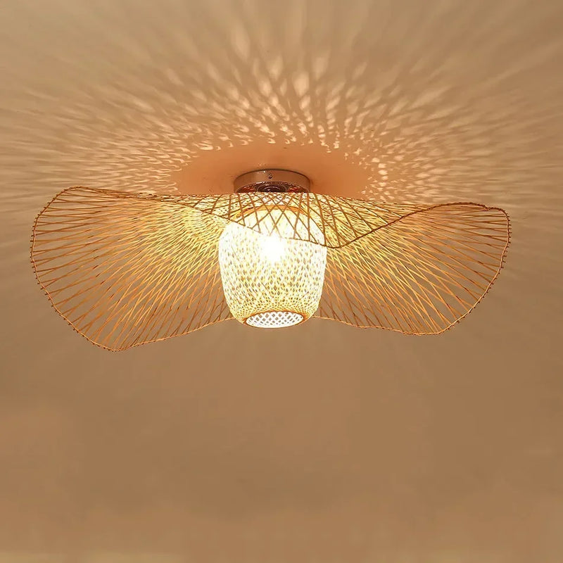 Japanese style bamboo pendant light for creative decor