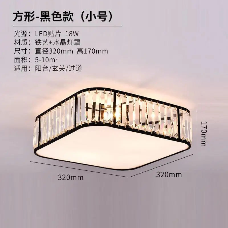 Modern crystal ceiling light european style creative LED fixture - vue 12 sur 12