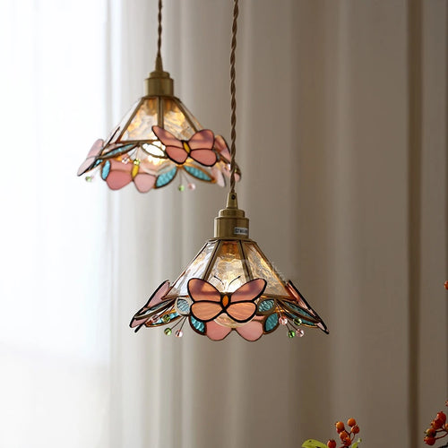 iwhd modern glass copper butterfly LED hand lamp - vue 9 sur 28