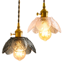 Modern nordic and antique style brass and glass LED pendant light