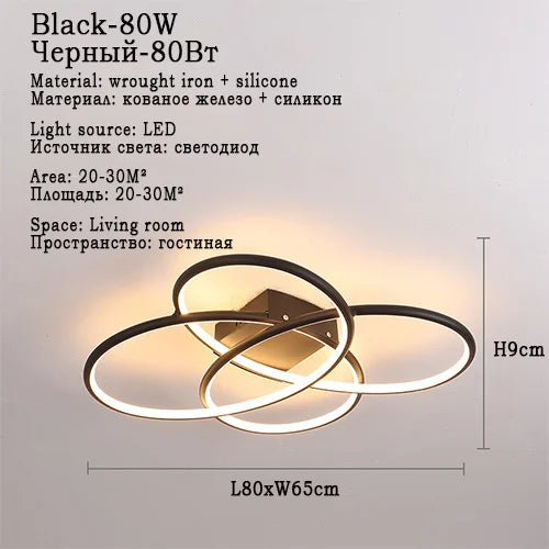 Modern smart LED ceiling light with flower design