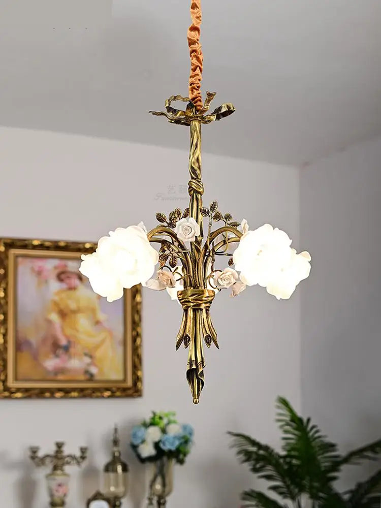 Modern copper chandelier for artistic and luxurious lighting