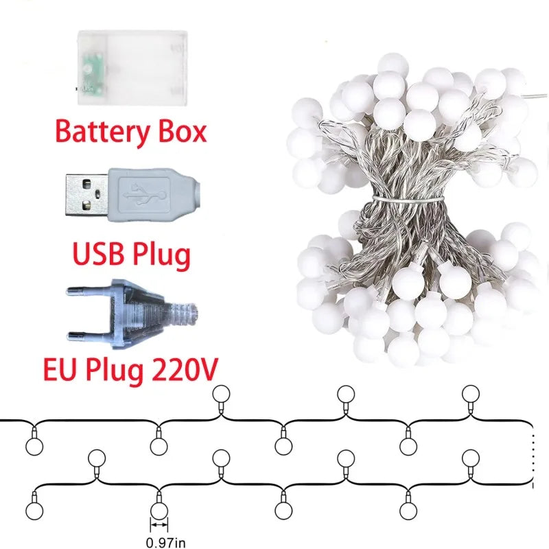 LED fairy light garland for parties and versatile decorations