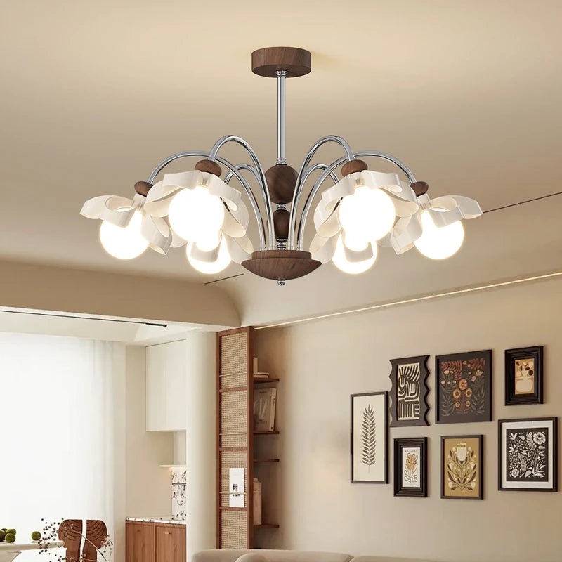 Medieval flower chandelier retro style for a cosy atmosphere - vue 4 sur 9