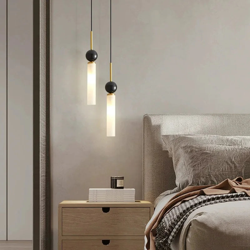 suspension en marbre naturel avec cordon réglable nouvelle collection - vue 3 sur 16