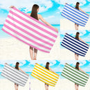 Quick-drying striped beach towel absorbent