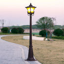 Retro outdoor garden lamp post in rustproof aluminium, waterproof