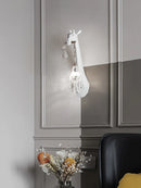 decorative LED resin and crystal giraffe wall light