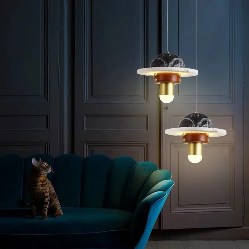 Nordic marble pendant light for modern interiors