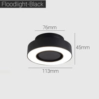 Anti-glare foldable surface-mounted LED ring ceiling spotlight