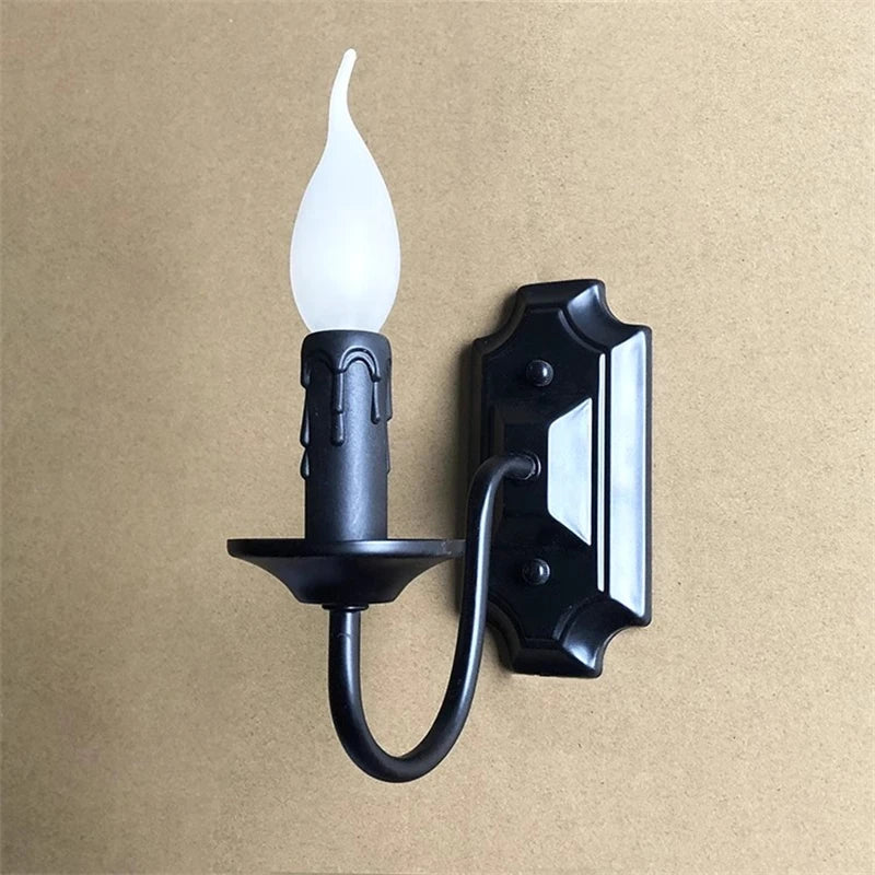 Vintage iron wall light for indoor and outdoor use