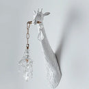 decorative LED resin and crystal giraffe wall light