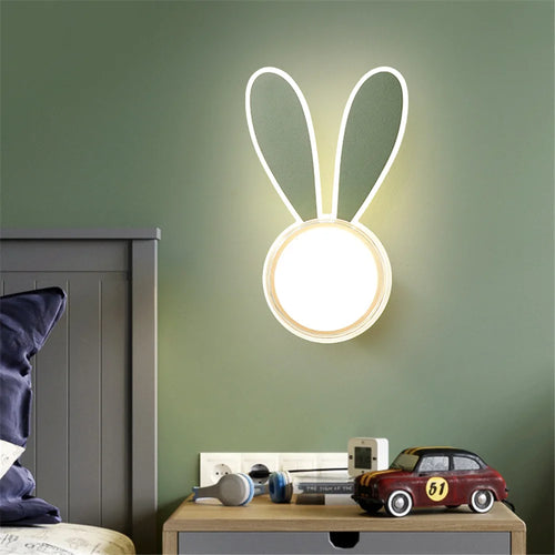 Acrylic wall lamp with dolphin and rabbit design for children - vue 10 sur 10