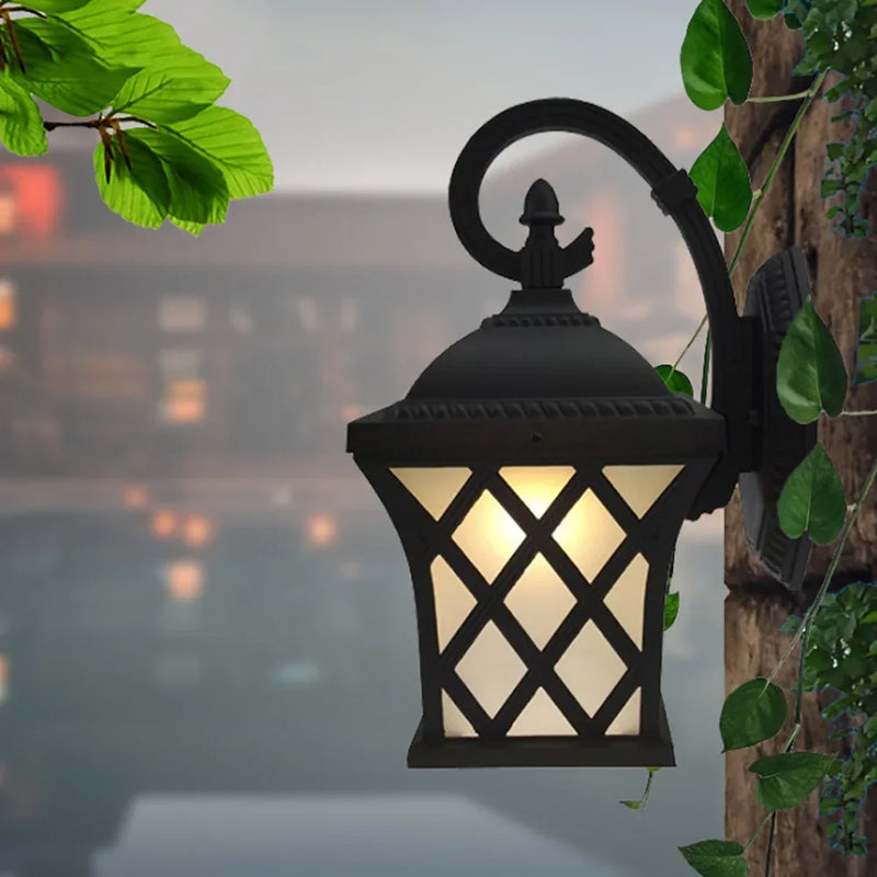 Vintage outdoor wall light for garden and pathway