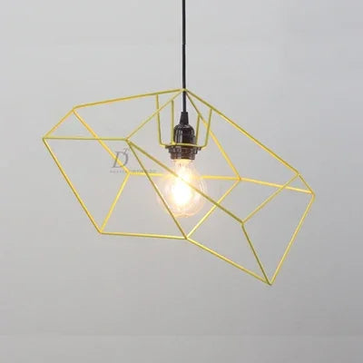 Modern geometric design Nordic iron pendant light - vue 6 sur 8