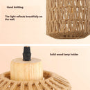 Rattan wall light for rustic interior decor