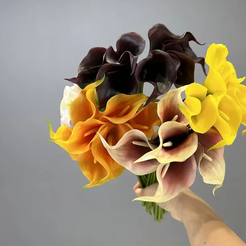 Set of 2 artificial calla lily bouquets for wedding decoration