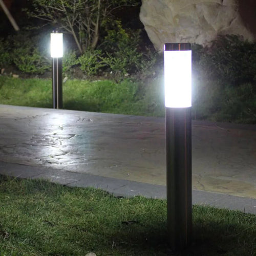 Modern outdoor stainless steel LED lamp - vue 7 sur 10