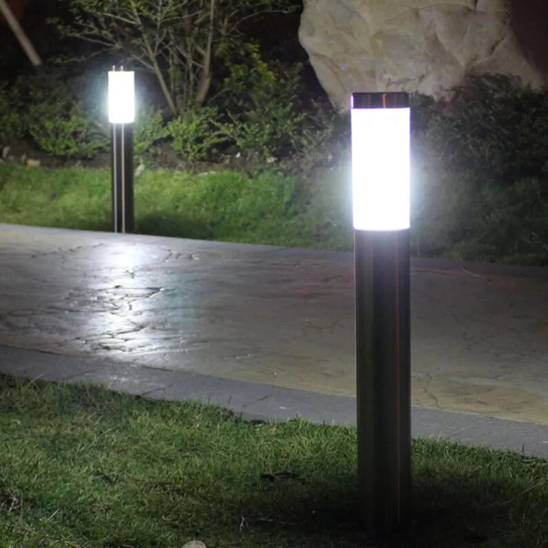 Modern outdoor stainless steel LED lamp - vue 6 sur 10