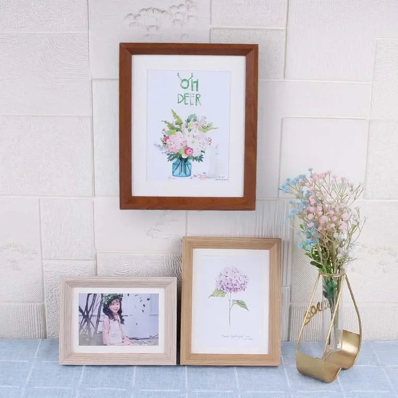 Minimalist wooden photo frame for interior decor and gifts - vue 3 sur 11