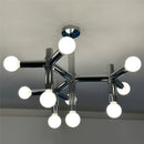 Modern Nordic design glass and metal chandelier