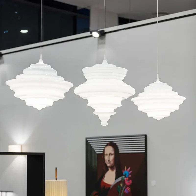 lustre nordique en verre pour un éclairage décoratif élégant - vue 4 sur 15