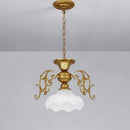 Creative retro industrial iron and glass chandelier