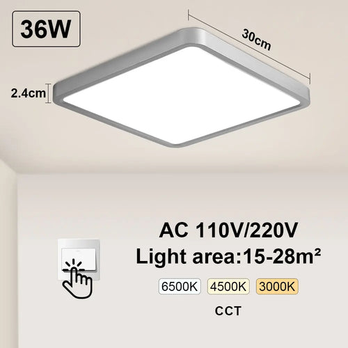 Tuya smart LED ceiling light with app and voice control, Alexa and Google compatible, remote control for living room and bedroom - vue 19 sur 22
