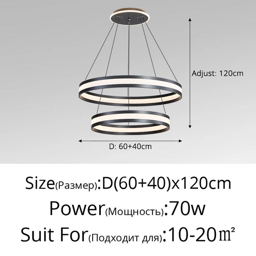 Modern Italian minimalist chandelier for a luxurious atmosphere - vue 12 sur 15