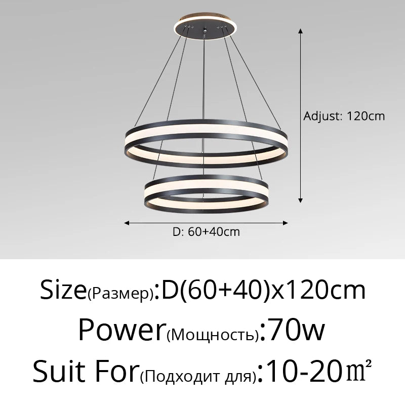 Modern Italian minimalist chandelier for a luxurious atmosphere - vue 12 sur 15