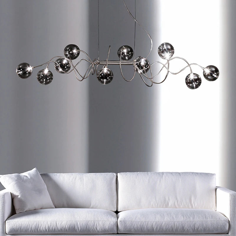 Creative Nordic glass chandelier for interior decoration - vue 3 sur 9