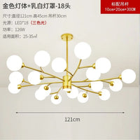 Nordic glass LED chandelier for kitchen decor