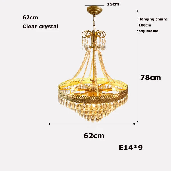 Crystal teardrop LED chandelier for interior decoration - vue 14 sur 14