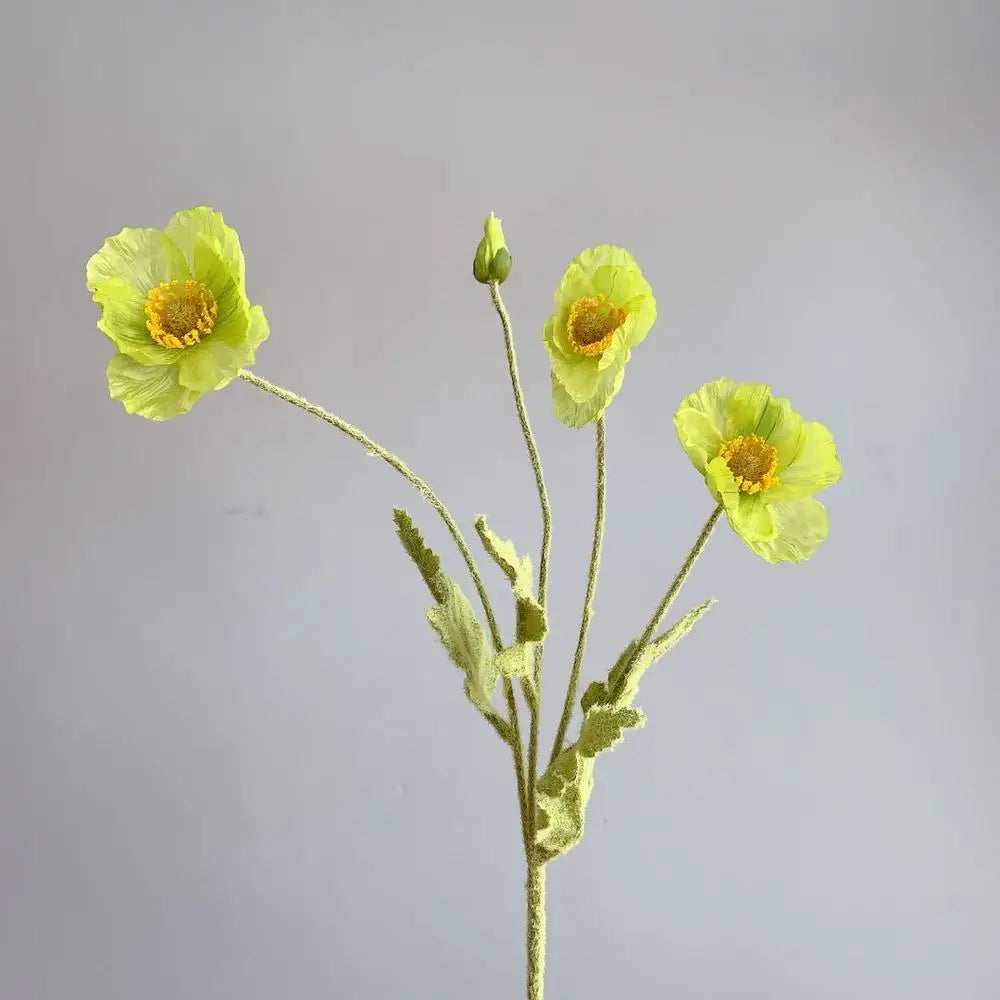 Artificial poppy flower bouquet for home, garden, and party decoration - vue 21 sur 26