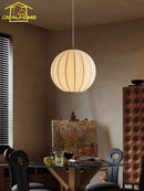 Modern nordic wabi sabi silk pendant light for interiors