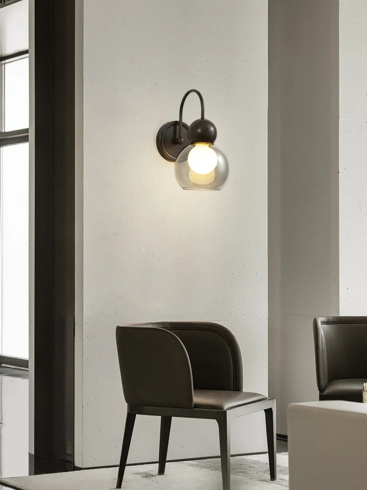 Postmodern copper wall light for minimalist interiors