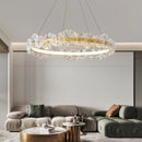 Copper pendant light with premium artistic glass shade