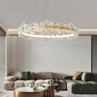 Copper pendant light with premium artistic glass shade