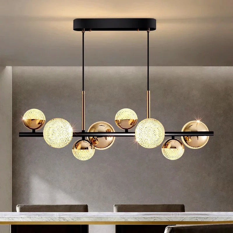 Modern glass LED chandelier for interior decoration