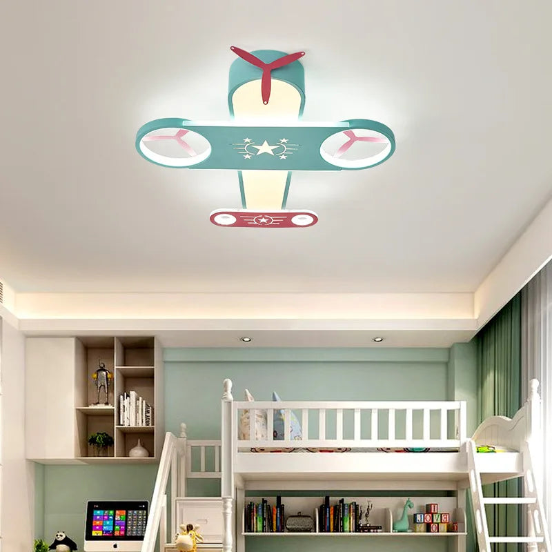 Modern LED airplane-shaped chandelier for indoor lighting