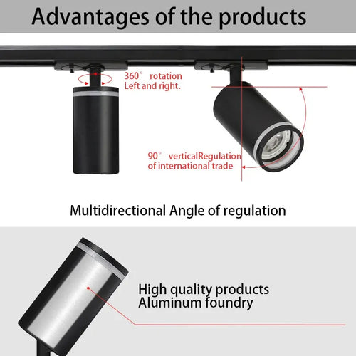 spot led sur rail pour éclairage de magasin et cuisine - vue 4 sur 26
